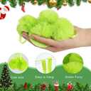 2 x 12Pcs Lime Green Christmas Tree Ornaments Furry Ball 2.4 Inch Pom Pom Party Hanging Decorations Supplies