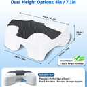 Side Sleeper Pillow with Arm Hole, Shoulder Relief System, Arm Pillow for Neck and Shoulder Pain, Premium Memory Foam, Suitable for Side, Back and Stomach Sleepers - Grey, 7.1in Height
