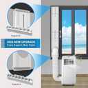 Portable Air Conditioner Window Vent Seal Kit Fit for 5.9" Exhaust Hose, Mobile AC Unit Window Vent Kit with 4 Vent Seal Plates for Vertical/Horizontal Sliding Window