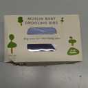 Susurration Muslin Baby Drool Bibs 6Pack Soft Square Adjustable Baby Bandana Bibs for Unisex Girls & Boys (Blue)