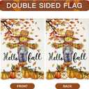 6 x Artscope Fall Maple Leaves Scarecrow Pumpkin Garden Flag 12x18 Inch Double Sided, Thanksgiving Seasonal Outdoor Autumn Harvest Flag for Yard Farmhouse Holiday Decoration