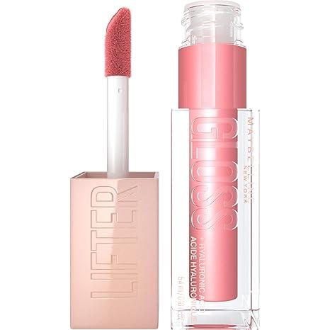 Maybelline Lifter Gloss, Hydrating Lip Gloss with Hyaluronic Acid, High Shine for Plumper Looking Lips, Silk, Warm Mauve Neutral, 0.18 Ounce (04 SILK)