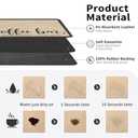 Coffee Mat - Absorbent Hide Stain Rubber Backed Dish Drying Mat for Kitchen Counter - Bar Mats for Countertops Accessories Fit Under Coffee Maker Espresso Machine (17" x 31.5")