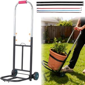 35.5 Inches Plant Caddy with Wheels,Adjustable Plant Transport Cart with Strap,Load Capacity of 120 Pounds Garden Plant Pot Mover Cart for Indoor and Outdoor Use