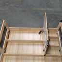 Brown Frameless Modern Medicine Cabinet with Shelves and Mirror Included - 38"L x 5"W x 28"H Lighting Not Included