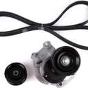 Serpentine Belt Tensioner Pulley with Idler Pulley Kit for Toyota Tundra 4Runner Sequoia Land Cruiser for Lexus LX470 GX470 LS430 GS430 GS400 SC400 1998-2009 4.0L 4.3L 4.7L V8 Replaces 90K-38488