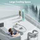 Antarctic Star Tower Fan 85Oscillating Quiet Cooling 15H Timer Remote Control Powerful Standing 3 Wind Speed 3 Wind Modes LED Display Bladeless Portable LED Display,Bedroom Office, Green