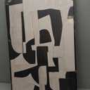 Framed Neutral Abstract Wall Art, Modern Black and Beige Canvas Prints Paintings Artwork for Walls, Minimalist Black White Pictures for Living Room, Hallway, Dining Room, Bedroom Wall Decor 24x36 In