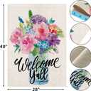 3 x Spring Flag 28x40 Inch Double Sided Outside, Spring Summer House Flags, Floral Welcome Yard Outdoor Flag