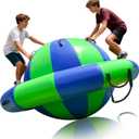 OZIS 6.5x3.6 FT Inflatable Dome Rocker Water Bouncer with Electric Pump, 380 LBS Weight Capacity, Bounce, Climb & Tilt Toy with 6 Handles, Giant Outdoors Blow Up Bouncer Ball for Pool, Backyard, Lake, 78 inches x 43 inches