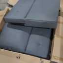 Wonder Comfort Futon Sofa Bed Convertible Sleeper Couch Split Back Loveseat with Adjustable Backrest, Modern Tufted Back Upholstered Loveseat Sofa, Leather, Grey