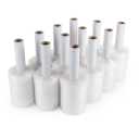 Stretch Wrap Mini Roll of 80 Gauge with Extended Cardboard Handle (Pack of 12 Rolls)
