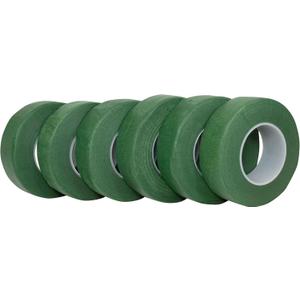 Floral Accessories - Self Seal Stem Wrap - 1 Inch Rd, Green, 1 Inch, 6 Pieces