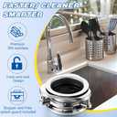 Saillong Garbage Disposal Flange, 3 Bolt Mount Stainless Steel Kitchen Sink Flange Kit with Stopper for 3 1/2 Inch Standard Sink Drain Hole, Compatible with InSinkErator Models Garbage Disposal