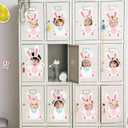 2 x Easter Bunny Large Cutouts Paper for Bulletin Board Decorations Set for School Nursery Spring Easter Birthday Party Supplies