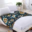Aztec Soft Throw Blanket Soft Plush Fleece Blankets Warm Cozy Lightweight Fuzzy Blanket for Bed Sofa Couch Home Decor 60"X50"