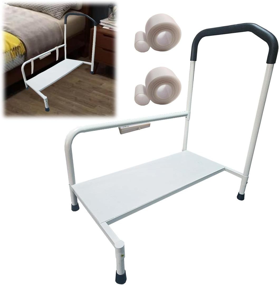 Step Stool with Handle and Non-Slip Platform, Heavy-Duty Non-Slip Platform Step Stool, Bed Ladder, can Support a Weight of 400 pounds.