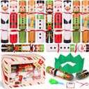 12 Pack Christmas Party Table Favors for Kids & Adults, Holiday Xmas Party Favors Holiday Dinner Table Gifts with Hats, Jokes & Surprise Toys, Christmas Party Supplies for Family Office Classroom