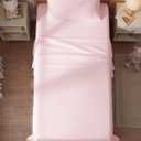 Twin Size 3 Piece Sheet Set - Comfy Breathable & Cooling Sheets - Hotel Luxury Bed Sheets for Women & Men - Deep Pockets, Easy-Fit, Soft & Wrinkle Free Sheets - Lavender Pink Oeko-Tex Bed Sheet Set