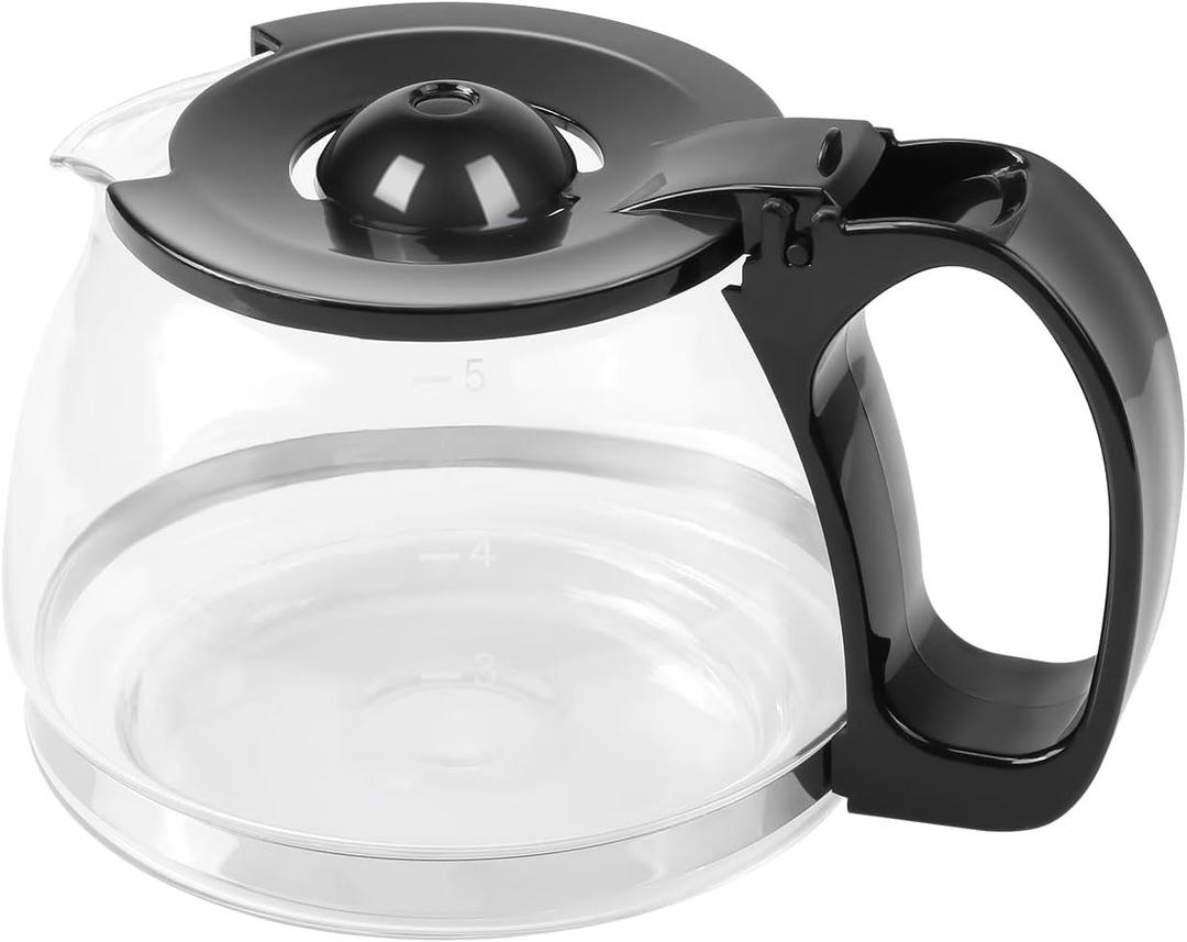 4-Cup Glass Carafe fits for Mr.Coffee,Universal Coffee Pot Machine Glass Carafe Decanter Replacement Accessory with Easy Pour Spout and Comfortable Grip Handle