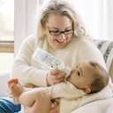 Dr. Brown's Natural Flow Anti-Colic Options+ Narrow Baby Bottle, Frog and Pig, 8 oz/250 mL, with Level 1 Slow Flow Nipple, BPA-Free, 0m+, 2-Pack