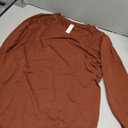 ODODOS Women's Long Sleeve Tunic Top - Ultralight Soft Breathable Side Slit Basic Tee Yoga Workout T-Shirt, Rust Red, Medium