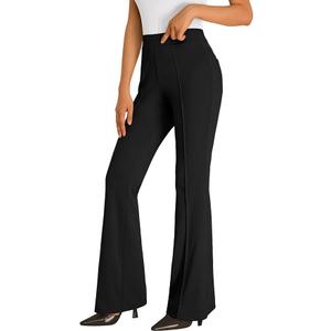 EFAN Womens Work Business Casual Flare Leggings Pants Comfort Office High Waisted Slacks Suits with Pockets 2025, L