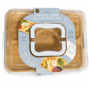CoreHome Bamboo Charcuterie Board With Lid, 5 Sections, 14.5" x 11.3"