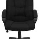 Flash Furniture Jessica High Back Black Fabric Executive Swivel Office Chair with Arms