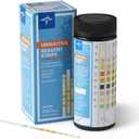 Medline Urinalysis Reagent Strips, 10-Parameter, Compatible with Visual/Analyzer Readings, Bottle of 100 Strips