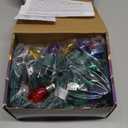 45Ft C9 Led Christmas Pathway Lights Outdoor, 30 Multicolor Bulbs Waterproof Connectable Christmas Walkway Lights with Stakes for Yard Lawn Sidewalk Driveway Decorations