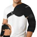 REVIX Arm Ice Pack Wrap for Pitchers Shoulder and Elbow Ice Pack Reusable Cold Therapy Wrap for Baseball Pitcher Arm Recovery, Adjustable Compression Sleeve for Athelete Post-Workout Muscle Relief (Black)