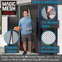 Magic Mesh Deluxe, Black | Magnetic Screen Door, Heavy Duty, Magnetic Closure, Door Net, Patio Screen, Sliding Door Screen, Bug Screen for Doorways, Kid & Pet Friendly | Size 39" x 83" (Pack of 1)