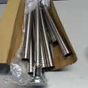 Silver Long Curtain Rod Tension Shower Curtain Rods 30 to 120 inch Adjustable Heavy Duty Rods for Bathroom Windows Outdoor Spliced Telescopic Design No Drill No Slip Stainless Steel