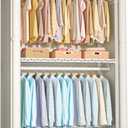 FUTASSI White Clothing Rack with Beige Cover, P1C Rolling Closets with Wheels, Metal Garment Rack for Hanging Clothes, Clothing Storage Wardrobe, 36.2" W x 16.5" D x 80.5" H, Load 450 Pounds