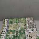 Vintage 3' x 5 ' Washable Area Rug - Stylish Indoor Rug for Living, Dining or Bedroom - Lightweight Carpet with Non-Slip Backing - Foldable for Easy Placement and Maintenance - Green