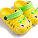 Baby Girls Boys Sandals Kid's Cute Lightweight Shoes Summer Premium Cartoon Sandals Children Caterpillar Non-Slip Beach Water Clogs Shoes Garden Slipper (Green)