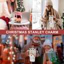 Stanley Cup Accessories Set - Silicone Straw Cover, Boot, Lipstick Holder, Charms for 40oz & 30oz Tumbler. (Santa Claus)