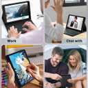 TUNKARMOR for iPad 9th / 8th / 7th Generation 10.2 inch & iPad Air 3rd Gen & iPad Pro 10.5 inch Case with Keyboard 7 Color Backlit - Built in Pencil Holder with Mouse (Black)