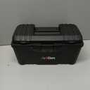 ArtBin 6918AB Twin Top 17 inch Supply Box, Portable Art & Craft Supply Organizer with Handle, [1] Plastic Storage Case, Black