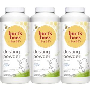 Burt's Bees Baby Powder, Hypoallergenic Dusting Powder, Non-Irritating, Calming Skin Care, All Natural, Talc Free,7.5 Ounce (Pack of 3)