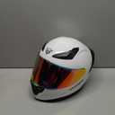 VCOROS Motorcycle Full Face Helmet for Unisex-Adults DOT Approved WS-609 Motorbike Street Bike Racing Helmets (Small, Gloss White)