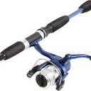 Wakeman Fiberglass Fishing Rod and Reel Combo 2-Piece 65-Inch Medium Action Spinning Rod Set for Lake Fishing