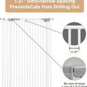 51.18" Extra Tall Cat Gate for Doorway, 30.5"-40" Auto Close Pet Gate Include 2.75" and 5.5" Extension Kits, No Drilling Pressure Mount Kit, Suitable for Doorways or Kitchen, New White (51.18" tall)