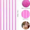 YAOSHENG [100 counts] Jumbo Smoothie Straws, Boba Straws, Disposable Drinking Pink straws (0.47'' wide 9.06" long)
