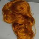 PORSMEER 70 cm/28 inches Charming Long Wavy Full Hair Wig Anime Cosplay Halloween Costume Party Heat Resistant Synthetic Wigs for Women Girls (Ginger)