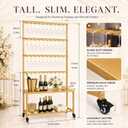 PROY Champagne Wall Holder for Party, Gold Metal Champagne Stand 40 Glasses, 67 x 32 x 14 inches