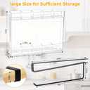 Kitchen Cabinet Straw Holder: Acrylic Organizer and Hanging Lid Rack with Adhesive for Door Cup Tumbler Accessories Storage Set