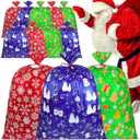 Aneco 12 Pack Large Holiday Plastic Storage Bag Christmas Storage Bag Christmas Big Giant Plastic Storage Bag for Holiday Presents or Decorations