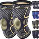 5 x APEXUP Compression Knee Brace for Women, Copper Compression Sleeve for Knee Support, Arthritis Pain Relief, Meniscus Tear, ACL, Running (Small, Yellow+Black)